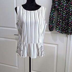 Chicos  Stripe sleeveless Peplum top